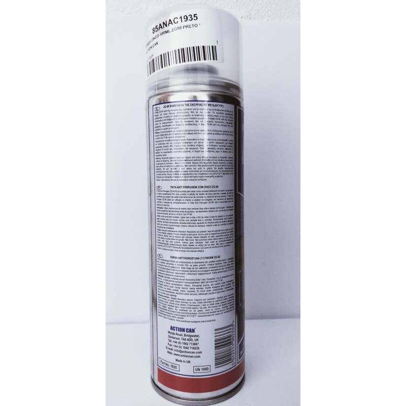 ZG90 ANTIRUST PAINT WITH ZINC BLACK RAL 9005